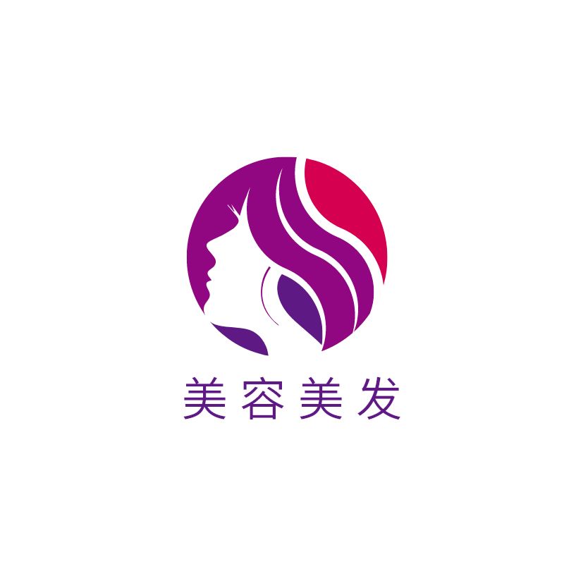 紫色抽象美学 美容美发Logo设计的品牌灵魂与市场攻略
